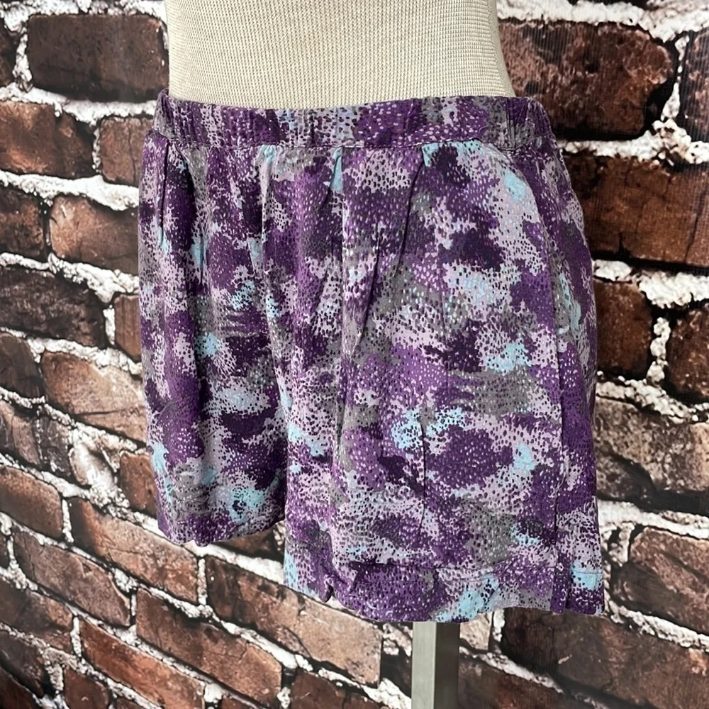Jack Shorts Purple Blue Lavender Pleated Pockets Size Small